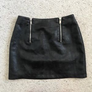 Faux Leatger Skirt